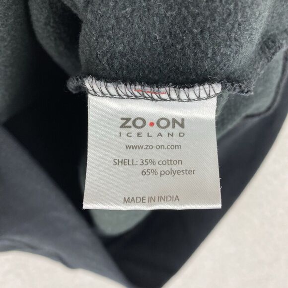 ZO•ON Iceland Hoodie Mens Size XXS Black Grey Hooded Sweatshirt Kangaroo Pocket - Picture 8 of 14